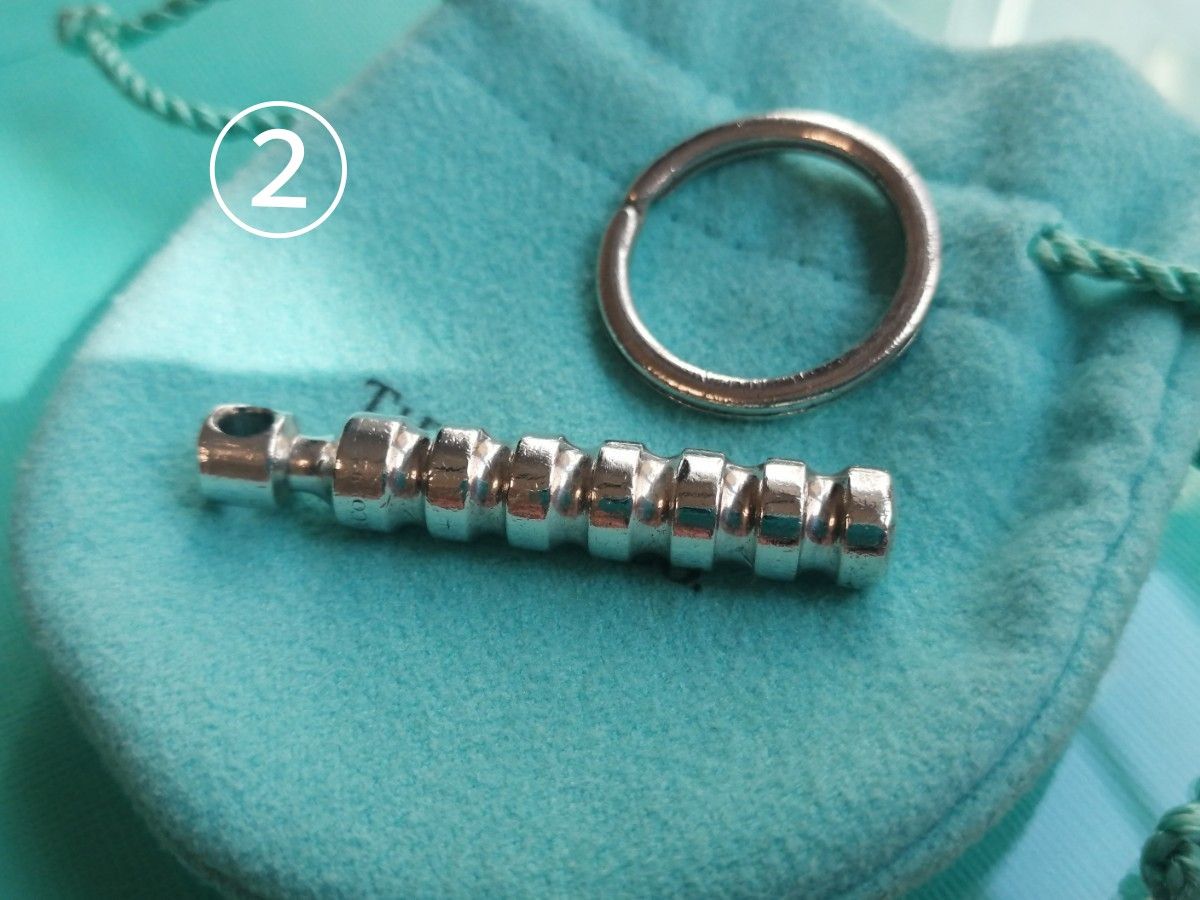 ティファニー 希少 パロマピカソ グルーブ ホイッスル キーリング 2点