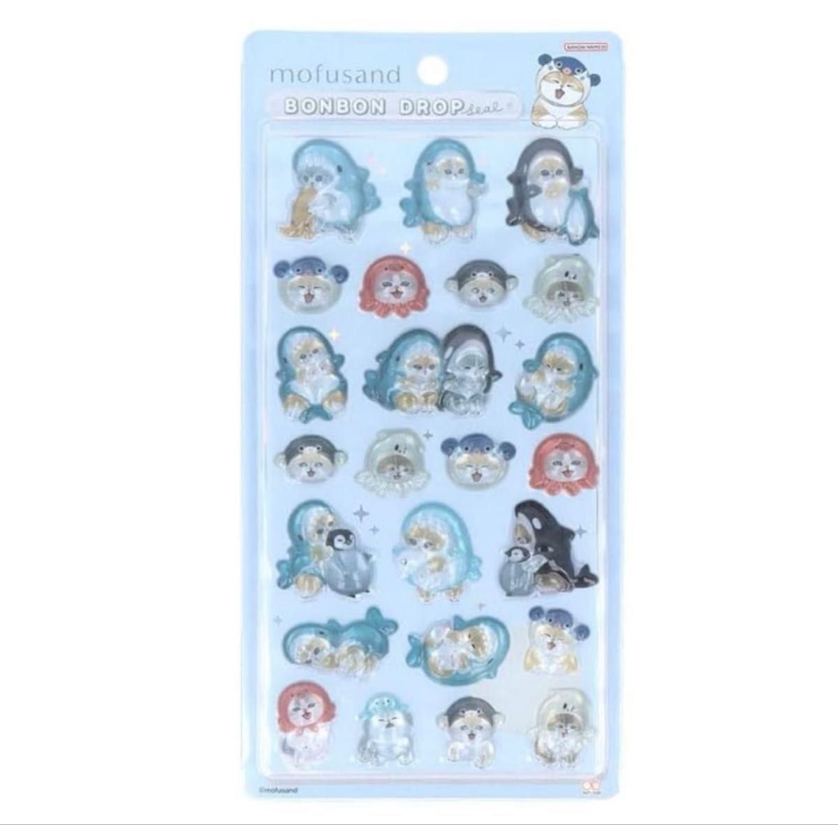 mofusand モフサンド ボンボンドロップシール 2点セット 青 赤｜Yahoo