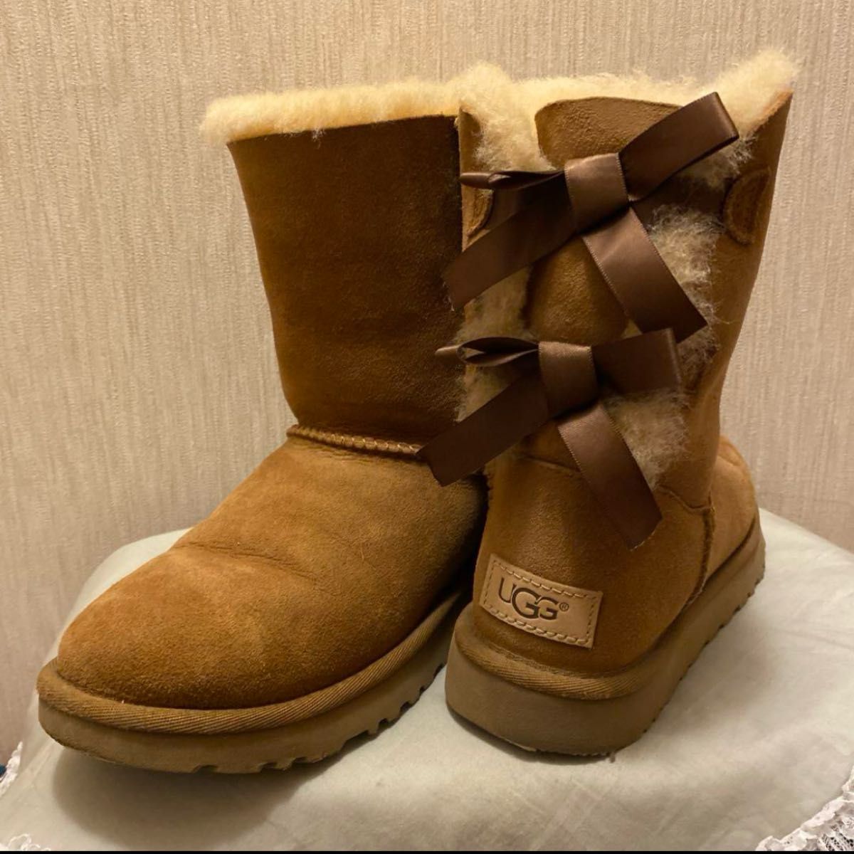 UGG ムートンブーツ リボン ブラウン｜Yahoo!フリマ（旧PayPayフリマ）