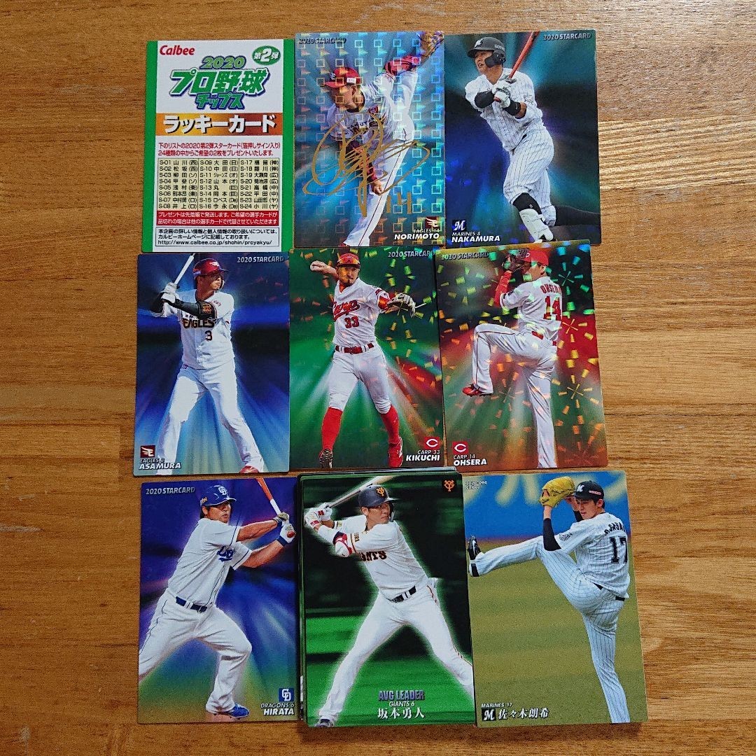 プロ野球チップスカード 2020 ラッキーカード+キラキラカード複数