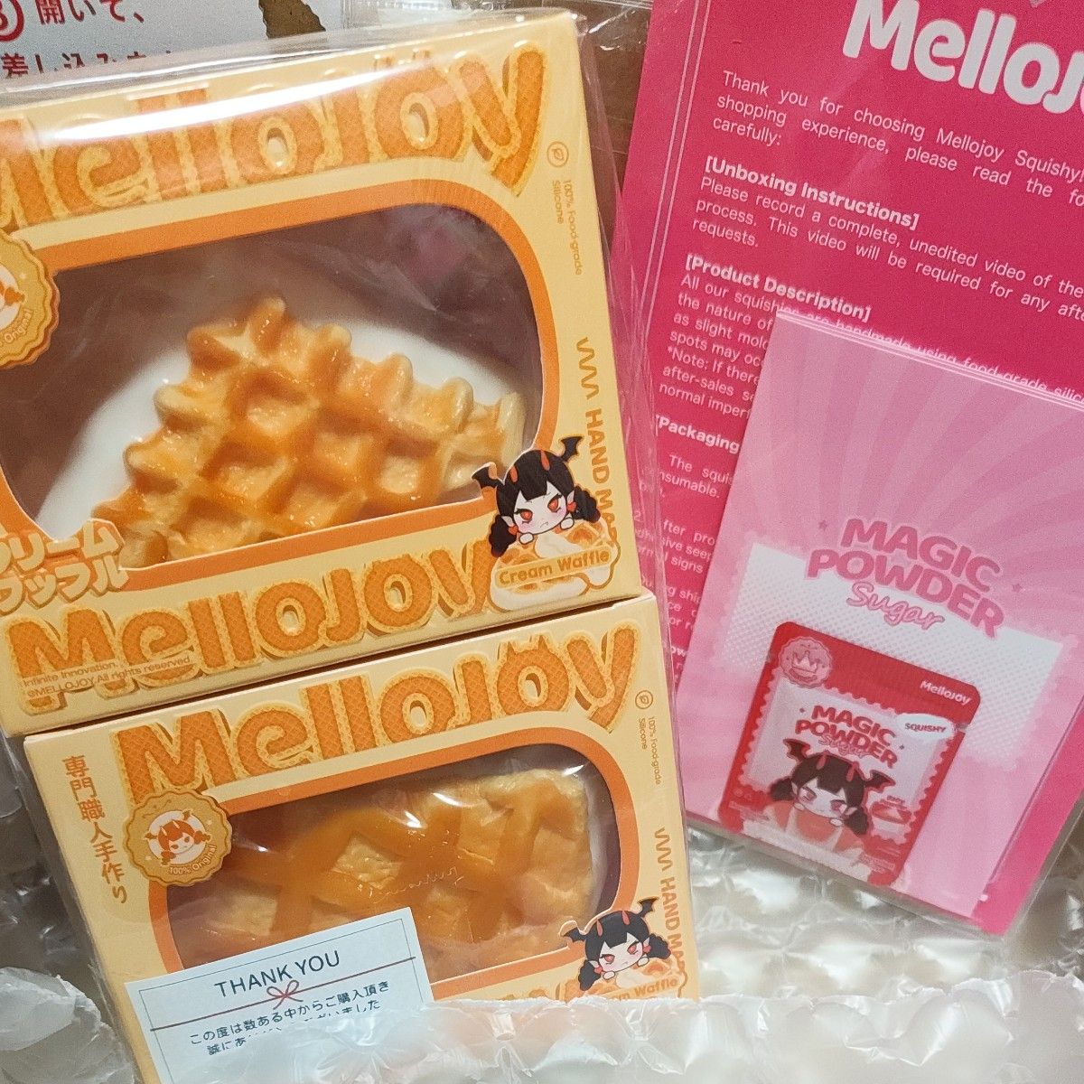 Mellojoy メロジョイ スクイーズ クリームワッフル スクエア・三角 2個