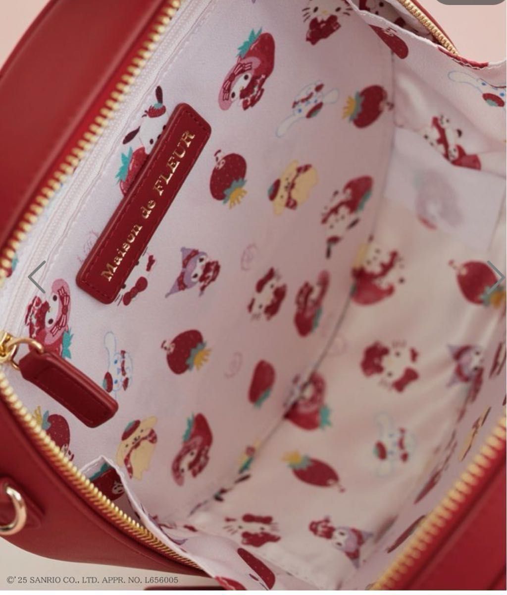 Maison de FLEUR いちご新聞いちごショルダーバッグ メゾンドフルール