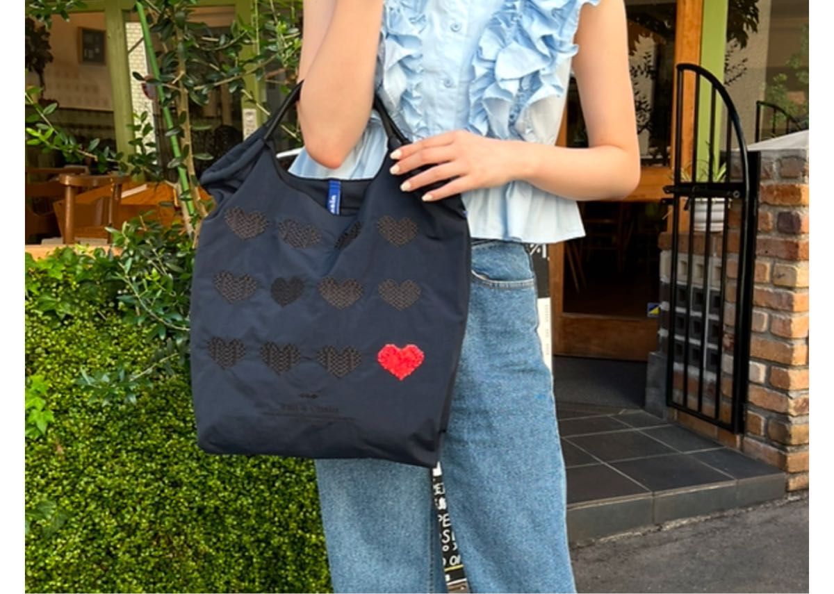ball&chain ボールアンドチェーン 神戸限定ハート ネイビー エコバッグ