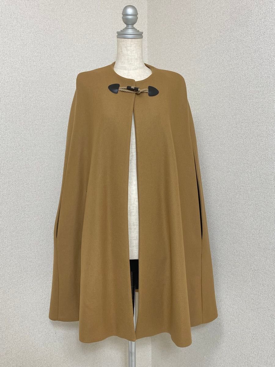 9035 【極美品】ZARA MANTECO ケープコート ザラ キャメル ポンチョ