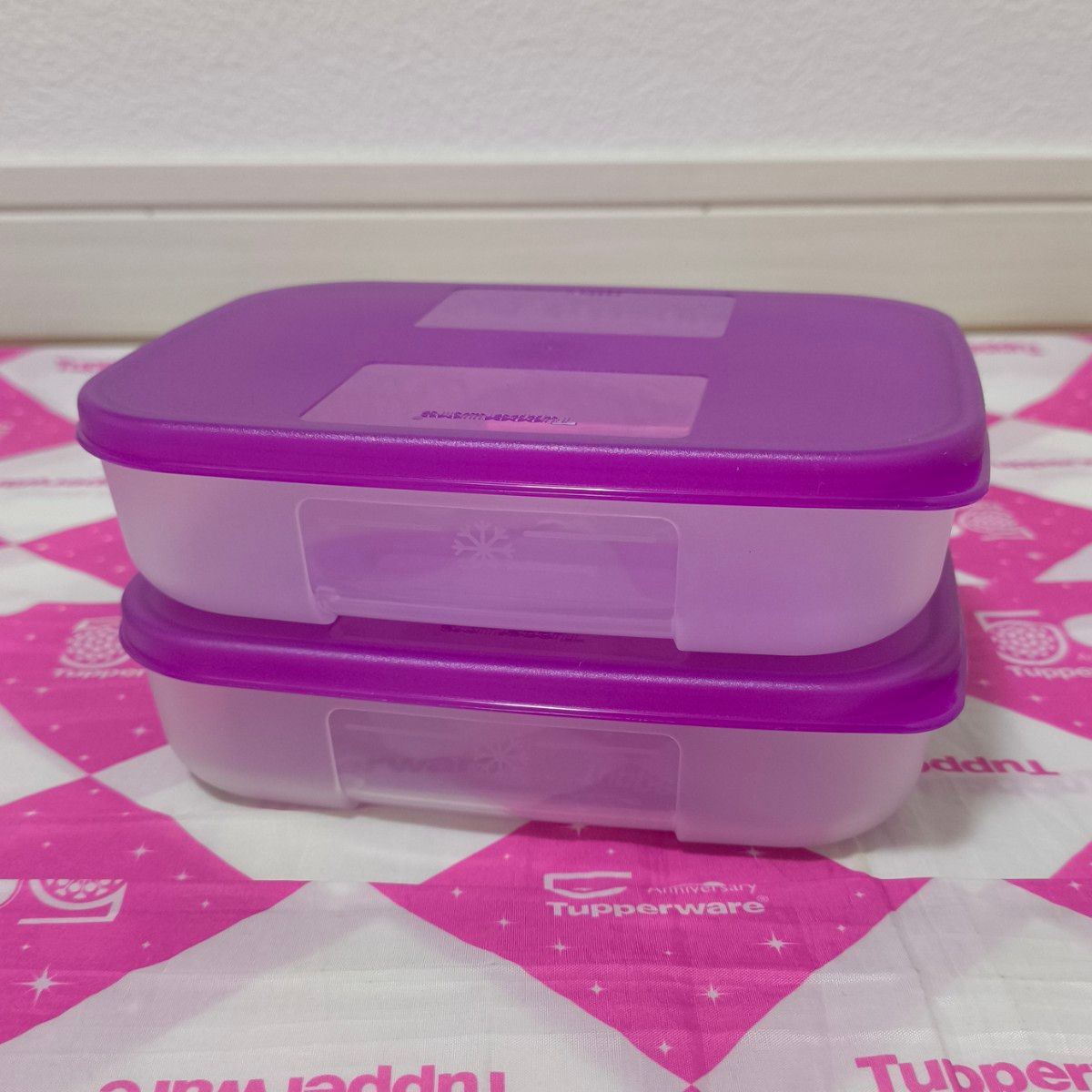 新品 Tupperware フリーザーメイト パープル 24点セット ②
