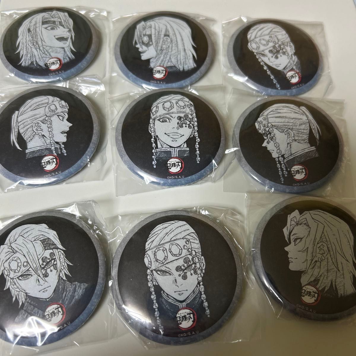 鬼滅の刃 ufotable ダイニング 上弦集結 コースター、缶バッジ 6点 鬼