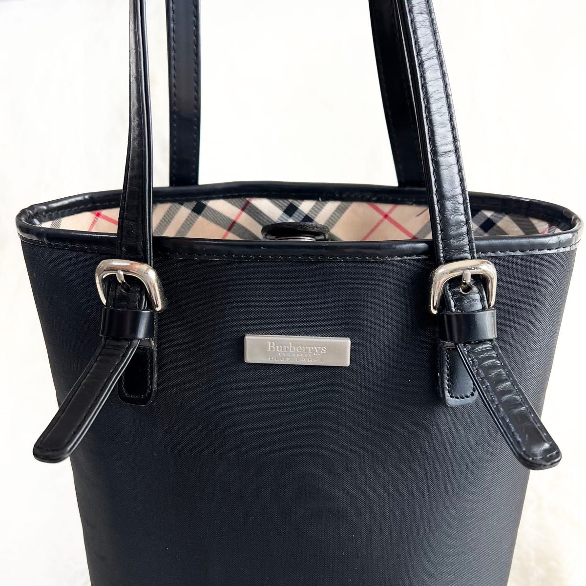 BURBERRY バーバリー ノバチェック バケツ型 バケット トートバッグ