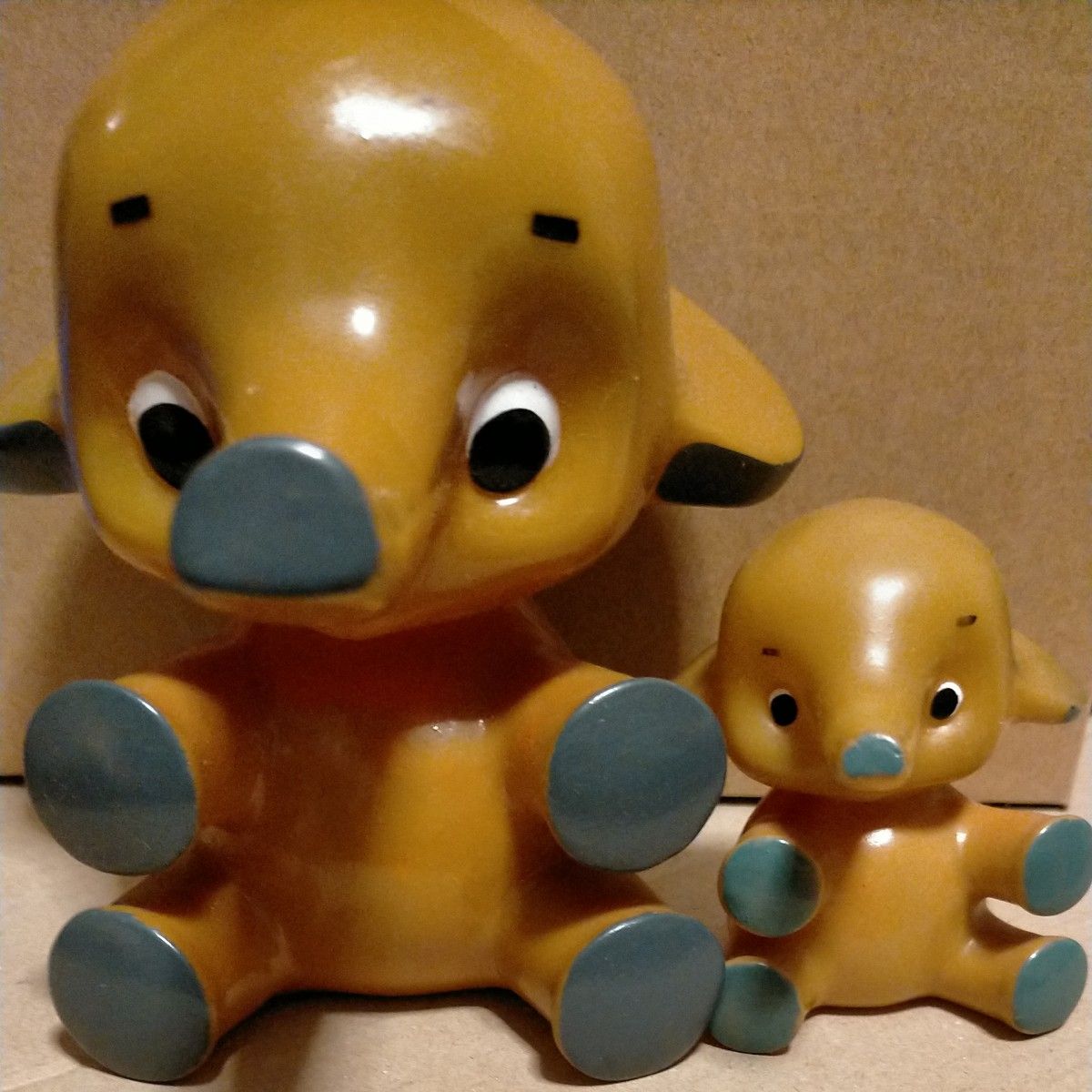 昭和レトロ サトちゃん ソフビ サトちゃん人形13センチと7センチ