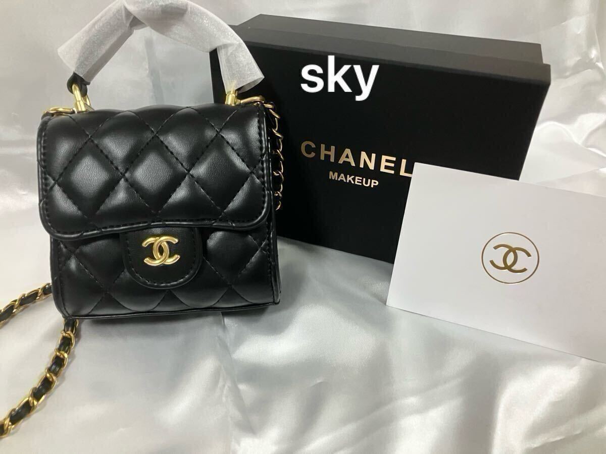 CHANEL シャネル ノベルティ ショルダーバッグ ミラー付きバッグ 黒
