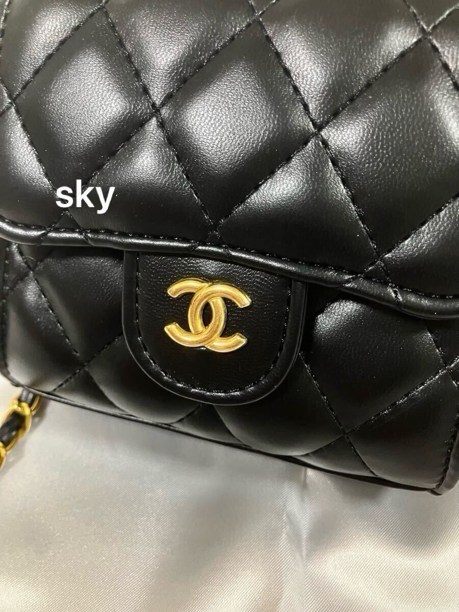 CHANEL シャネル ノベルティ ショルダーバッグ ミラー付きバッグ 黒