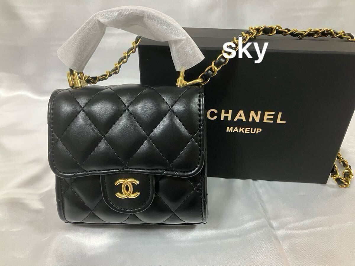 CHANEL シャネル ノベルティ ショルダーバッグ ミラー付きバッグ 黒