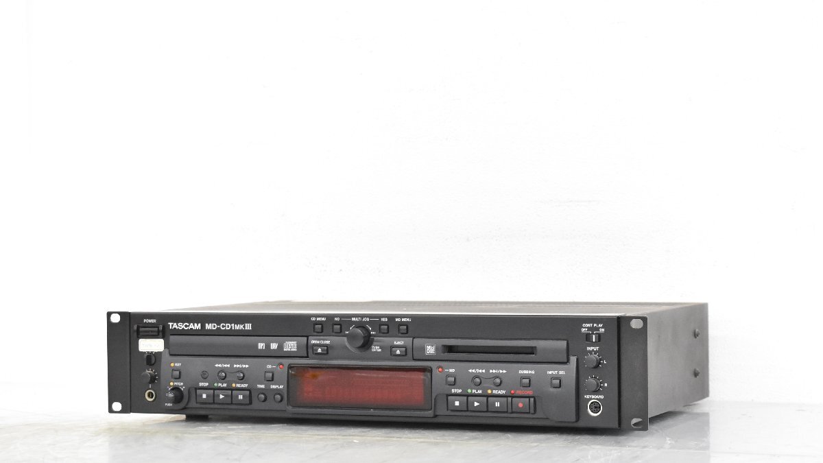 TASCAM タスカム MD-CD1MKⅢ 業務用CD/MDデッキ ディスプレイ TASCAM