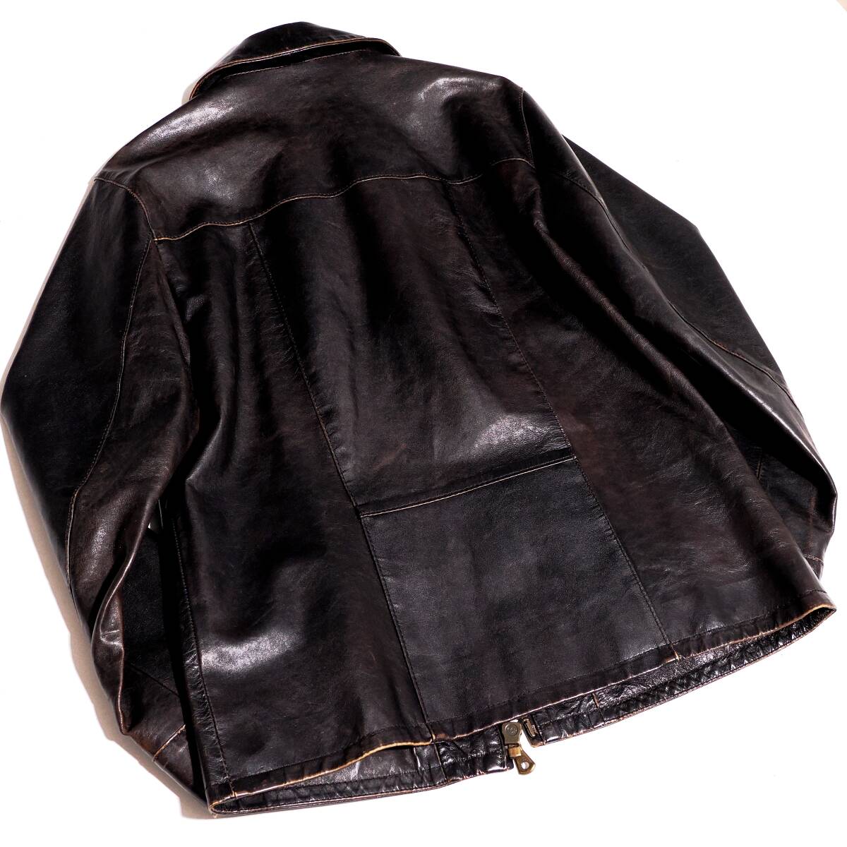 極上の茶芯レザー エイジング加工 「ドルチェ＆ガッバーナ」レザー