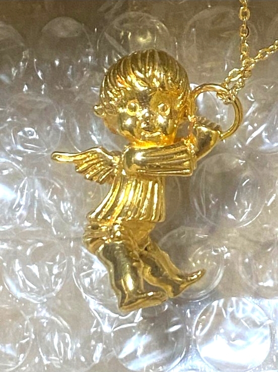 フランクリンミント 天使のペンダントトップ ロングネックレス