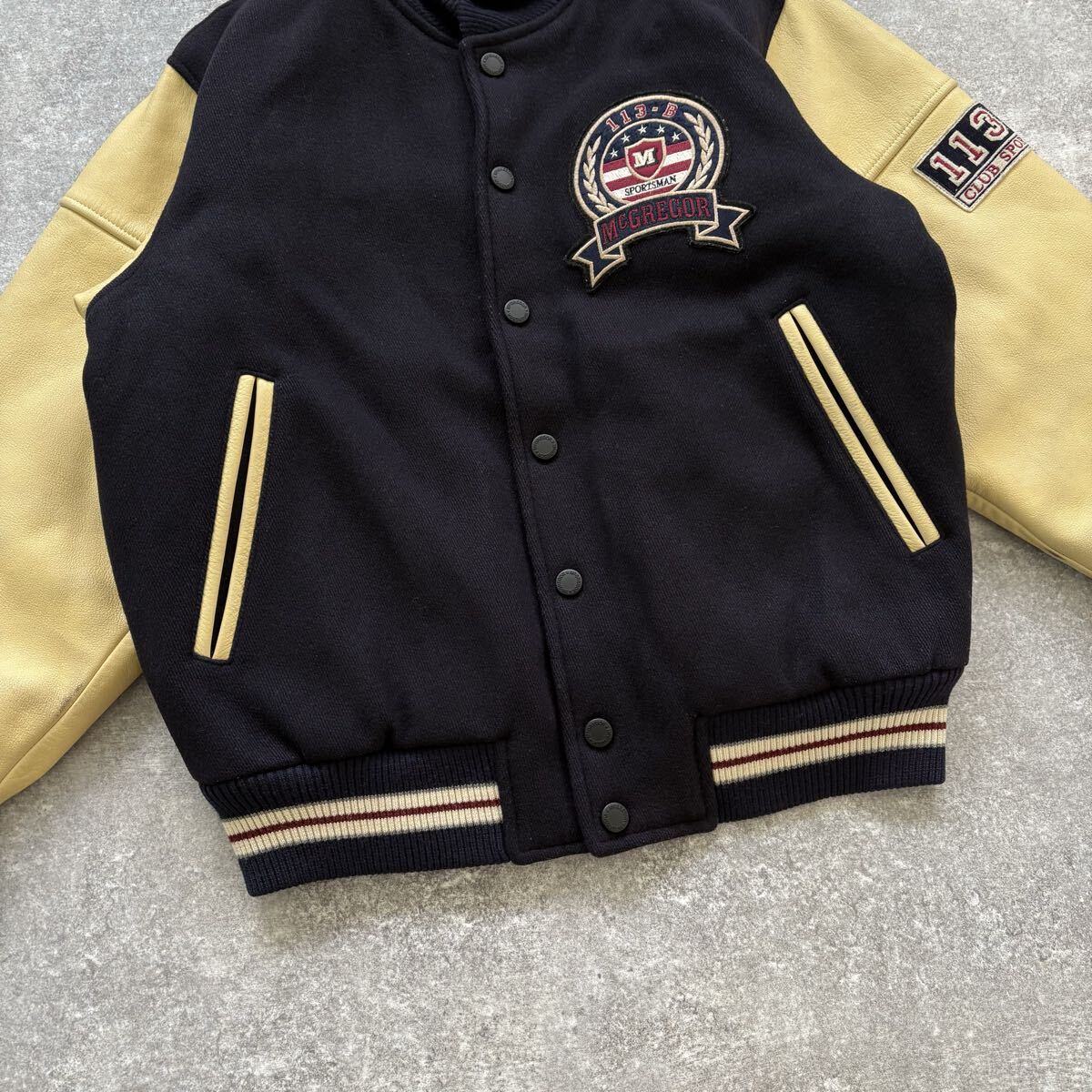 McGREGOR】マクレガー 袖革 スタジャン スタジアムジャンパー 90s