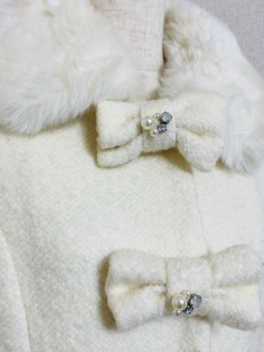 8403 LIZLISA Aライン リボン レース 3wayコート リズリサ ホワイト 姫