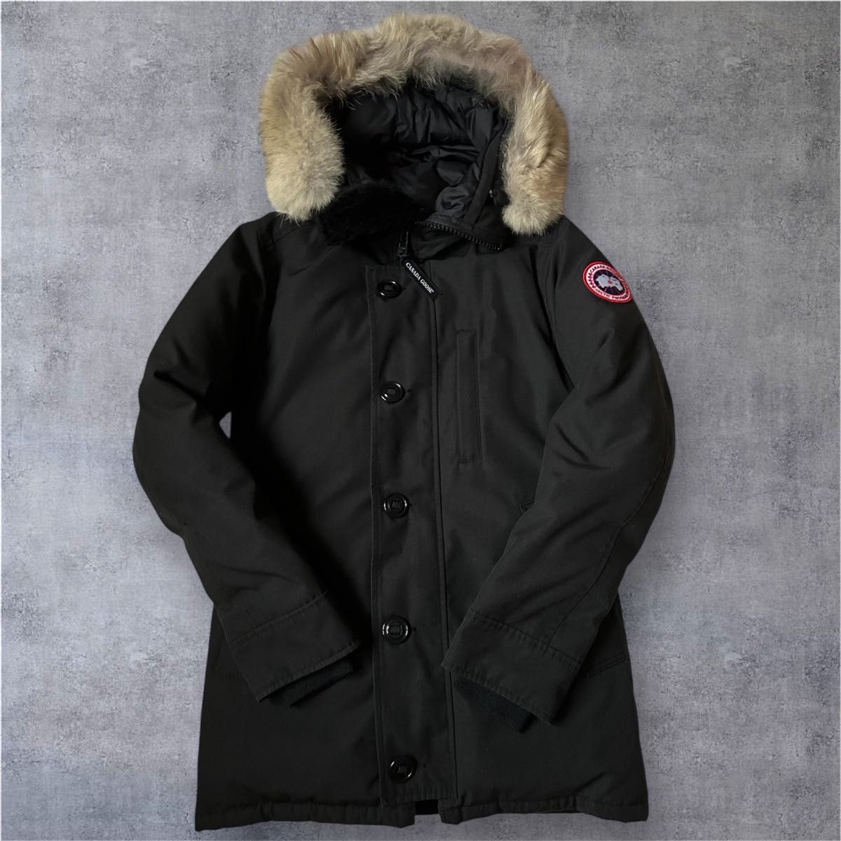 希少美品 コヨーテファー CANADA GOOSE ジャスパー ブラック XSサイズ