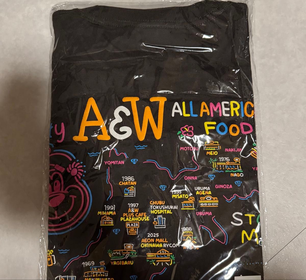 沖縄エンダーA&W国際通り松尾店 限定マップTシャツ XL ブラック｜Yahoo