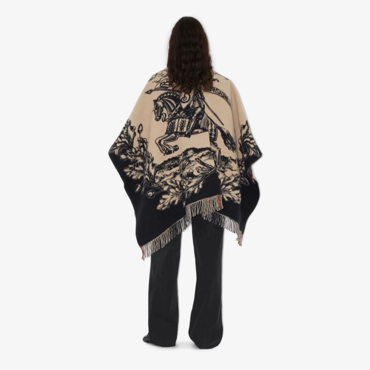 BURBERRY バーバリー ポンチョ ケープ カシミア シルク ベージュ