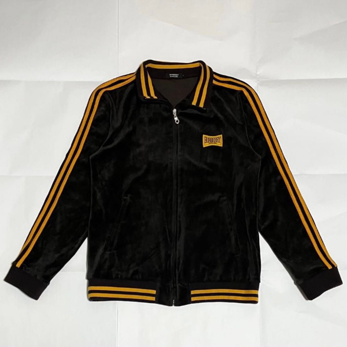 人気】BURBERRY BLACK LABEL バーバリー トラックジャケット ベロア