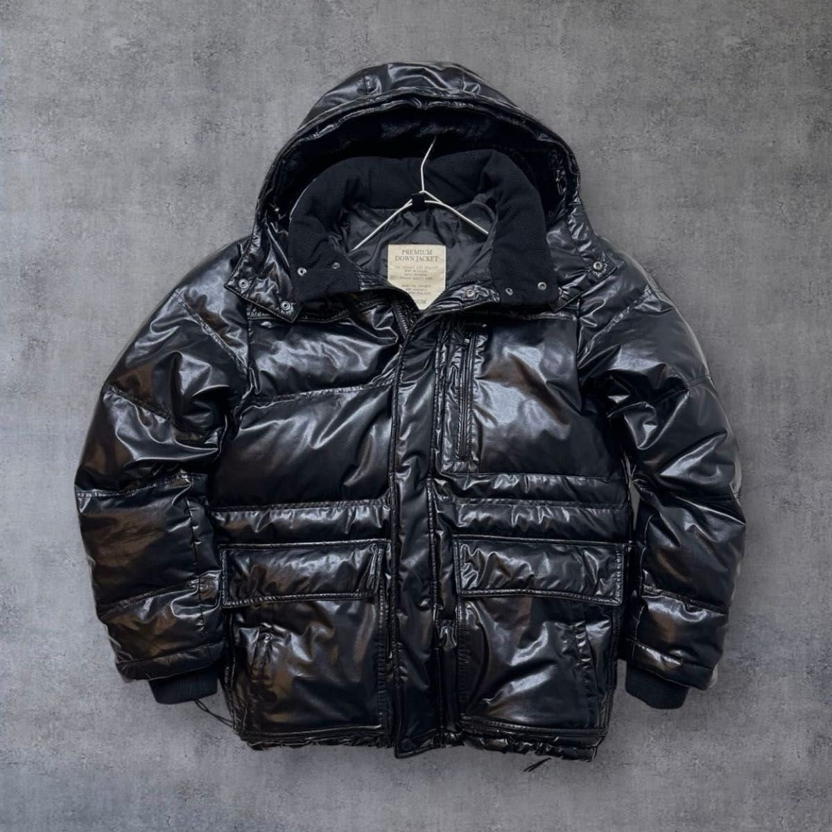 希少 OLD UNIQLO ユニクロ プレミアムダウン 合成レザー y2k 00s