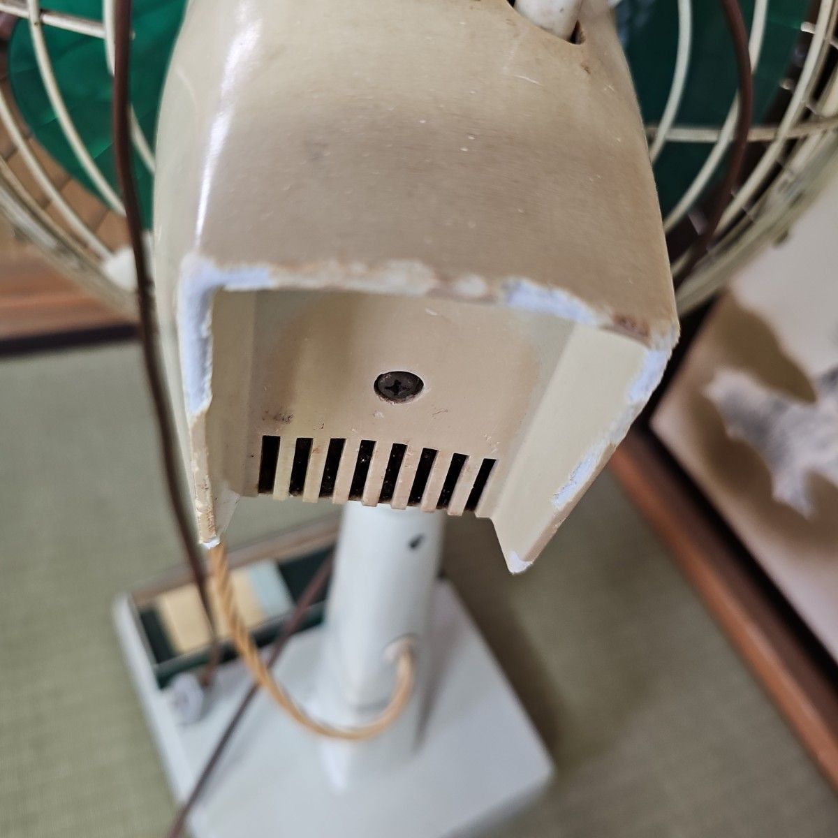 昭和レトロ/1970年代後半物ぐらい】希少 リビング扇風機 FUJI Silent