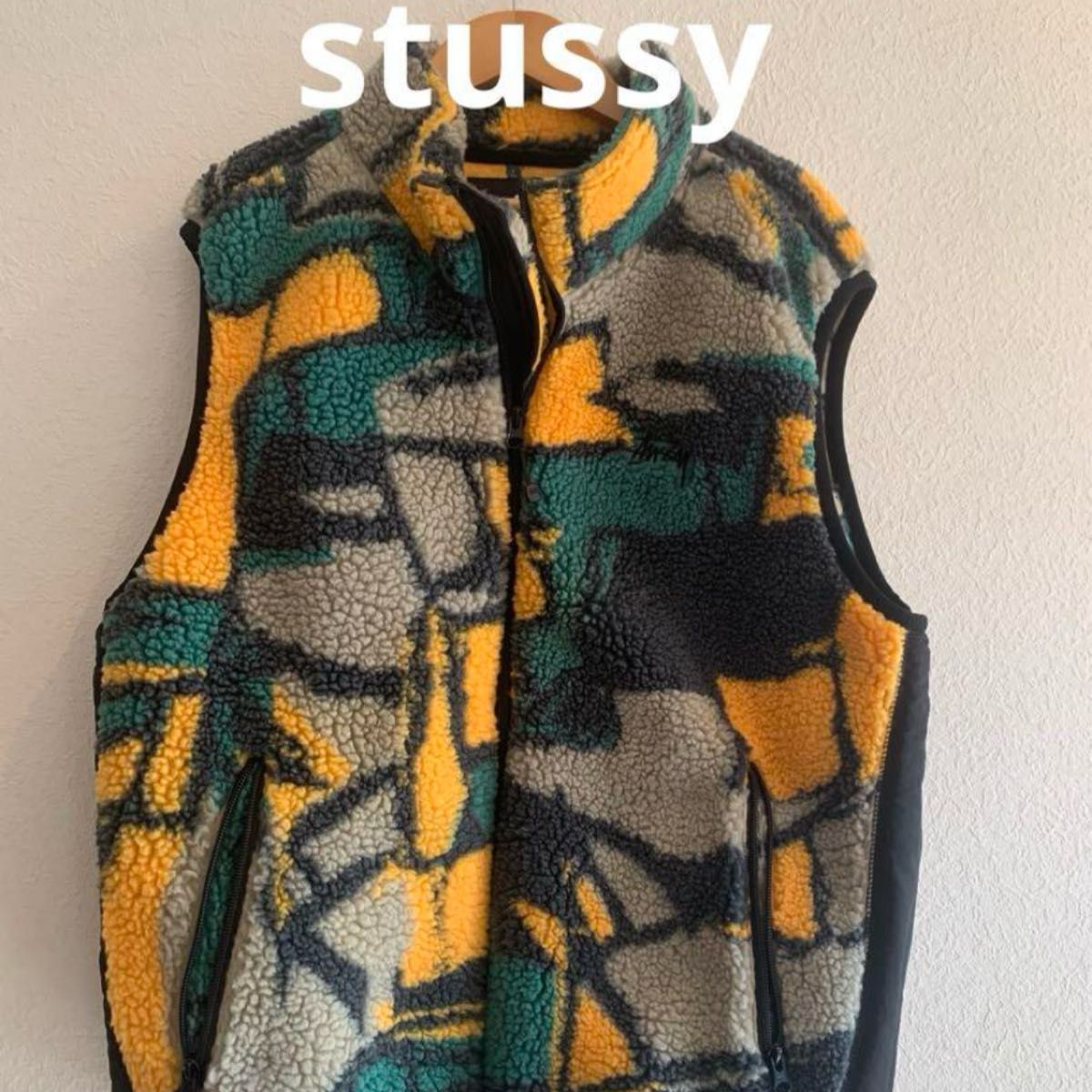 STUSSY ステューシー フリースベスト マルチカラー ボアベスト 2日間