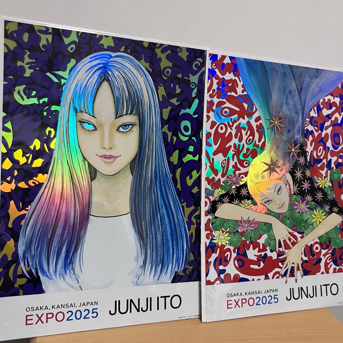 会場限定 2枚セット】万博 伊藤潤二 富江 オーロラポスター A B 伊藤