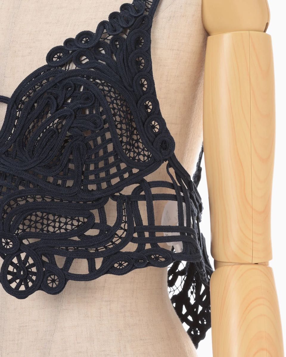 mame kurogouchi Cording Embroidery Vest コード刺繍 レース ビスチェ