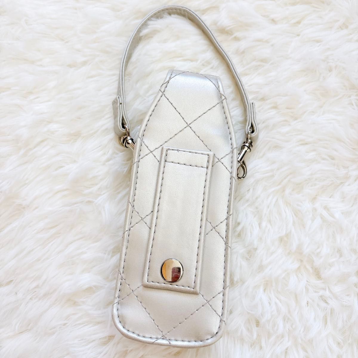 ハローキティ キルト 携帯ケース シルバー キルトシリーズ 当時物