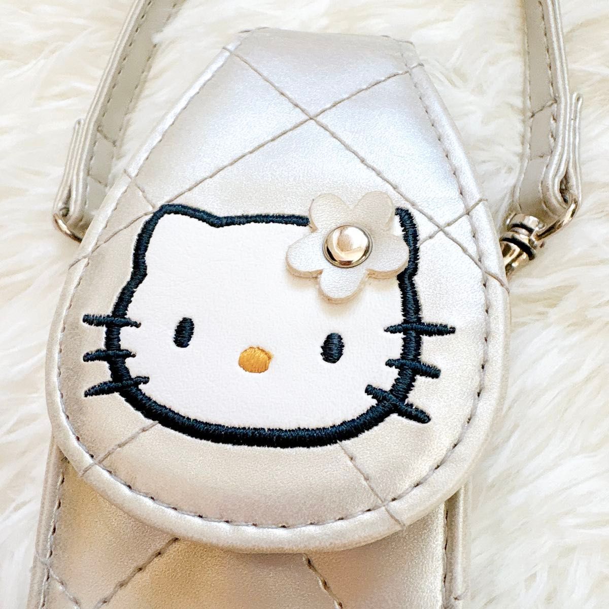 ハローキティ キルト 携帯ケース シルバー キルトシリーズ 当時物
