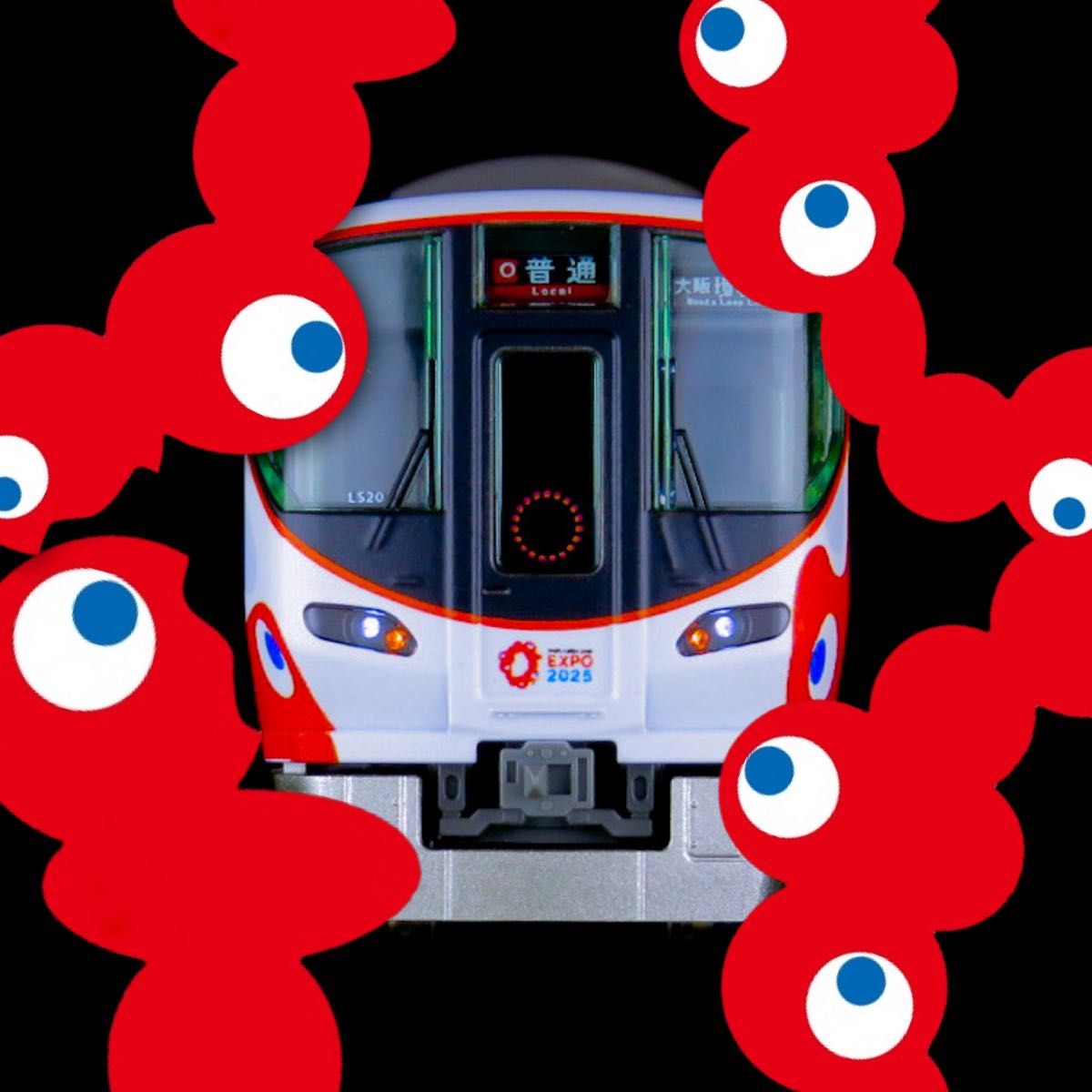 KATO 323系 室内灯付 <大阪・関西万博ラッピング列車>【新品,未使用品】 323系 大阪・関西万博ラッピング列車（ミャクミャク）を弄る。DENSHA