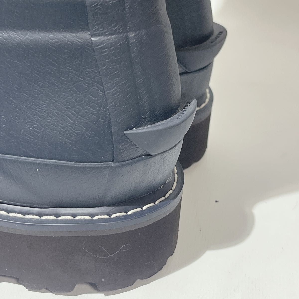 美品・希少・緑枠ロゴ】HUNTER バルモラルブーツ 約24㎝ ネイビー