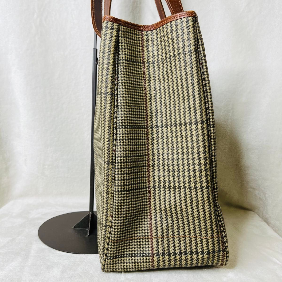 Polo Ralph Lauren ヴィンテージ トートバッグ PVC 千鳥柄 ポロ ラルフ