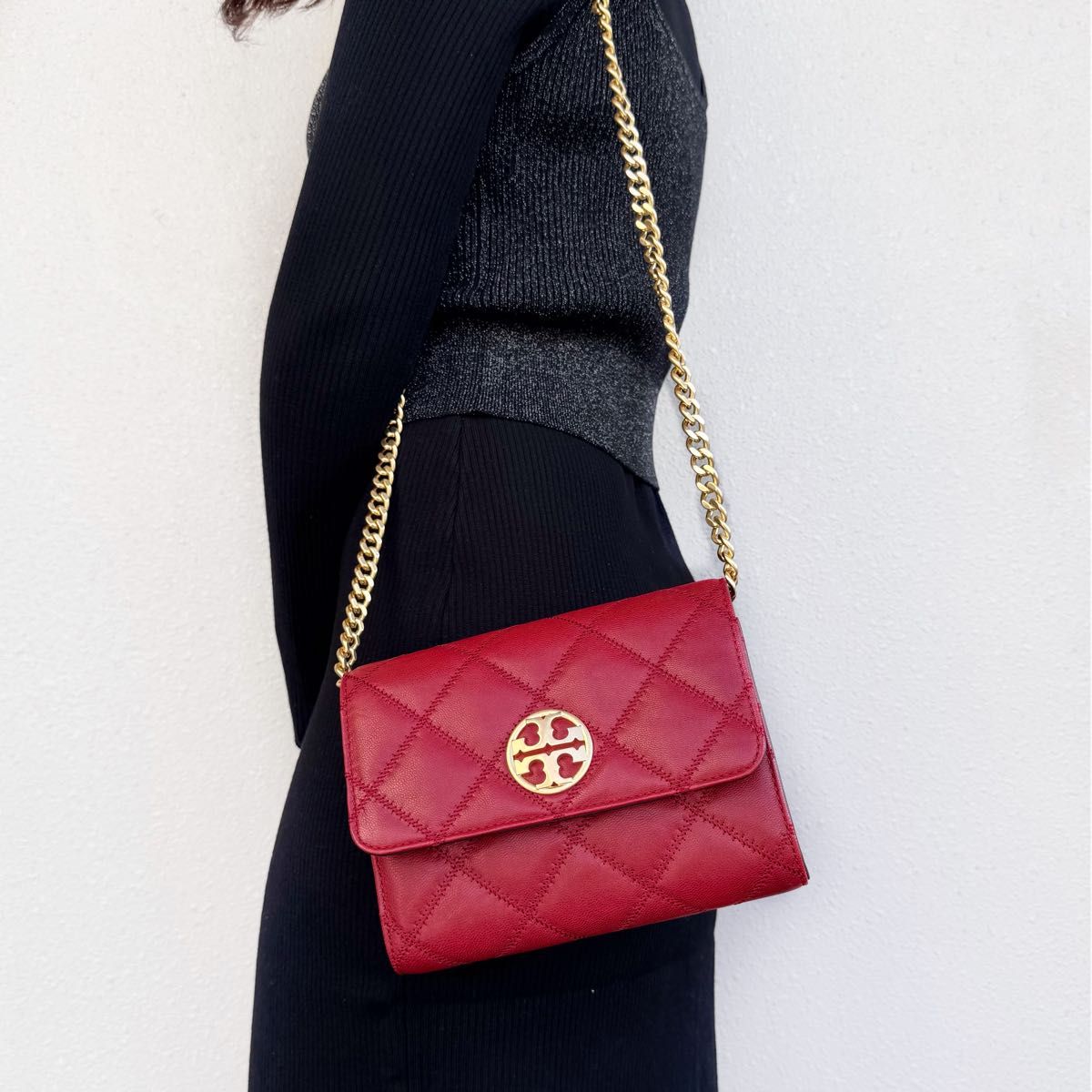 極美品 TORY BURCH トリーバーチ ウィラ ショルダーバッグ チェーン