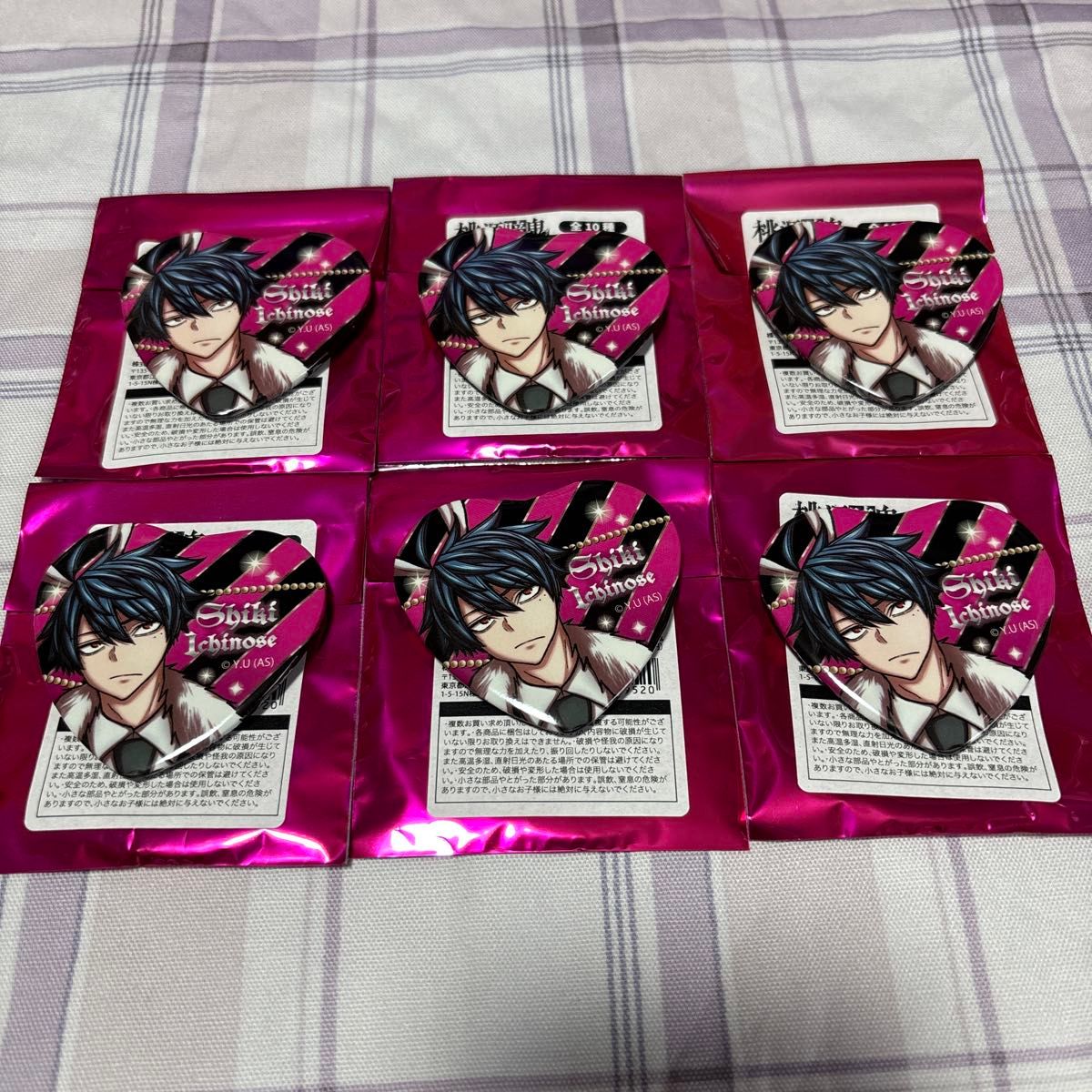 桃源暗鬼 漫画展 一ノ瀬四季 ハート缶バッジ(バニー) 6点セット｜Yahoo