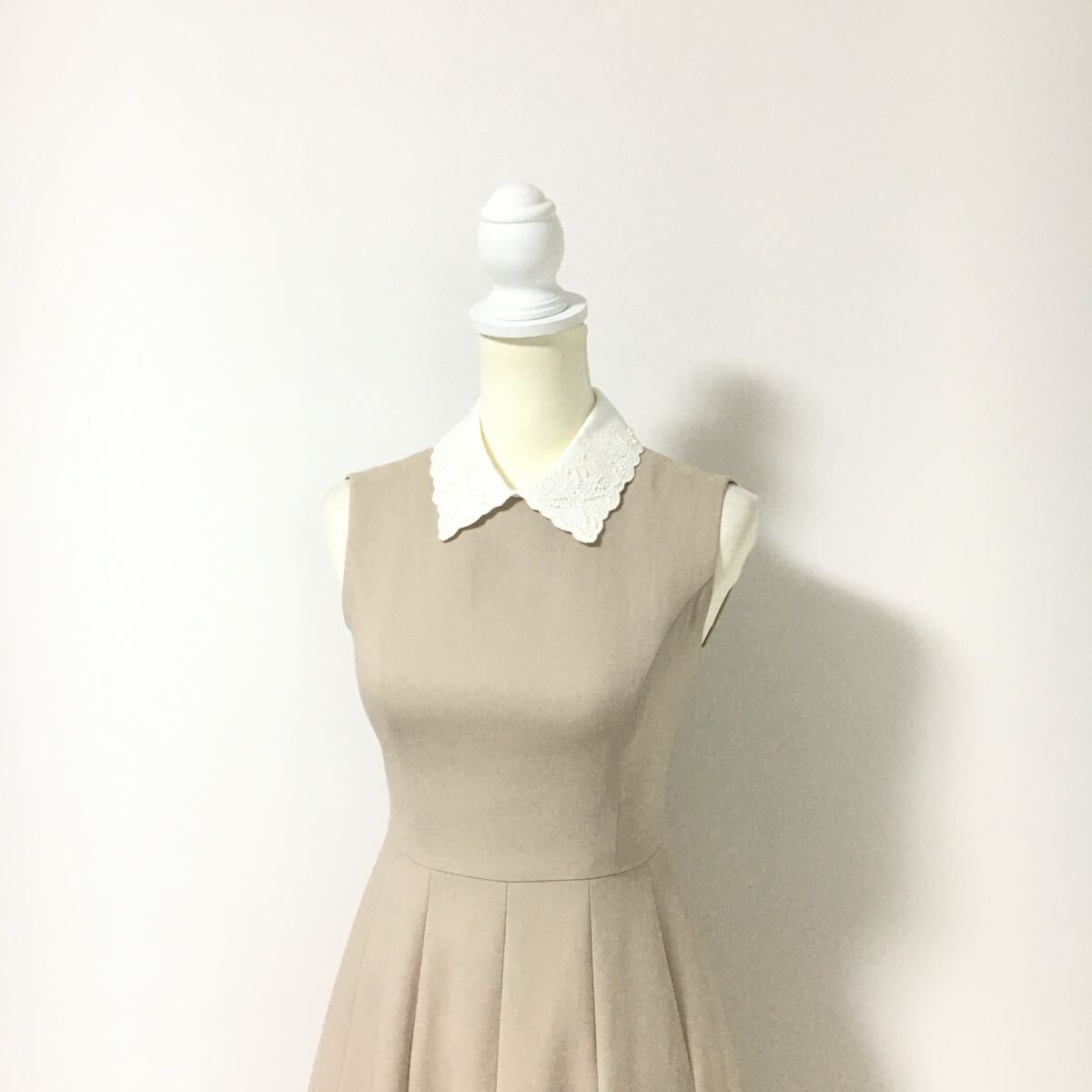 近年美品 定価20万円 FOXEY フォクシー 白襟 ドレス ワンピース 送料