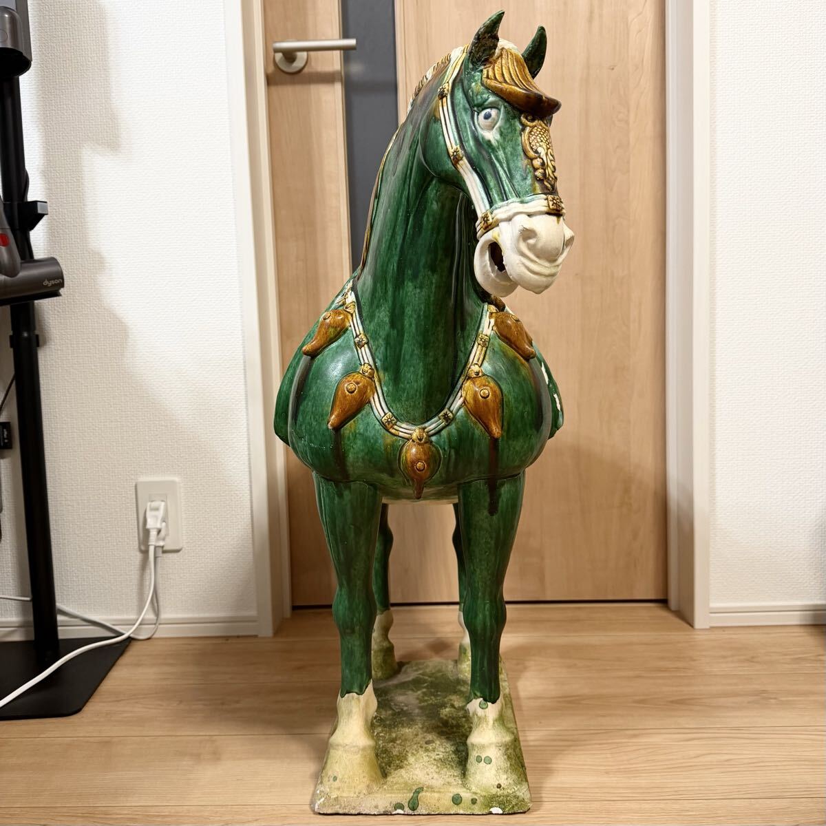 特大高さ73cm 中国美術品 唐三彩馬俑 三彩馬 中国工芸品 美術品 置物