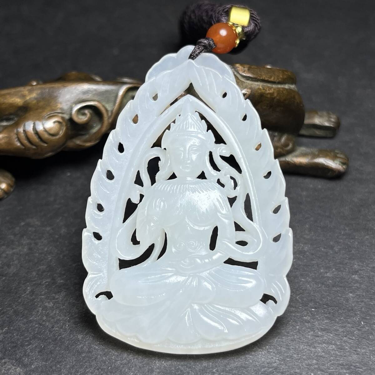 真作】/沙門一空/観世音菩薩/桐共箱付/布袋屋掛軸HE-407