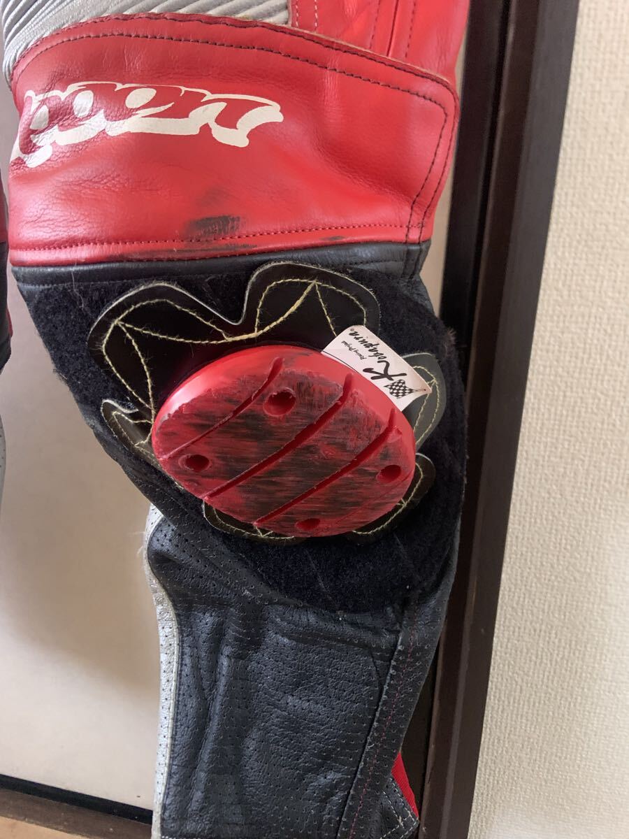 転倒歴無し オマケ付き！3L Spoon レーシングスーツ 革ツナギ MFJ公認