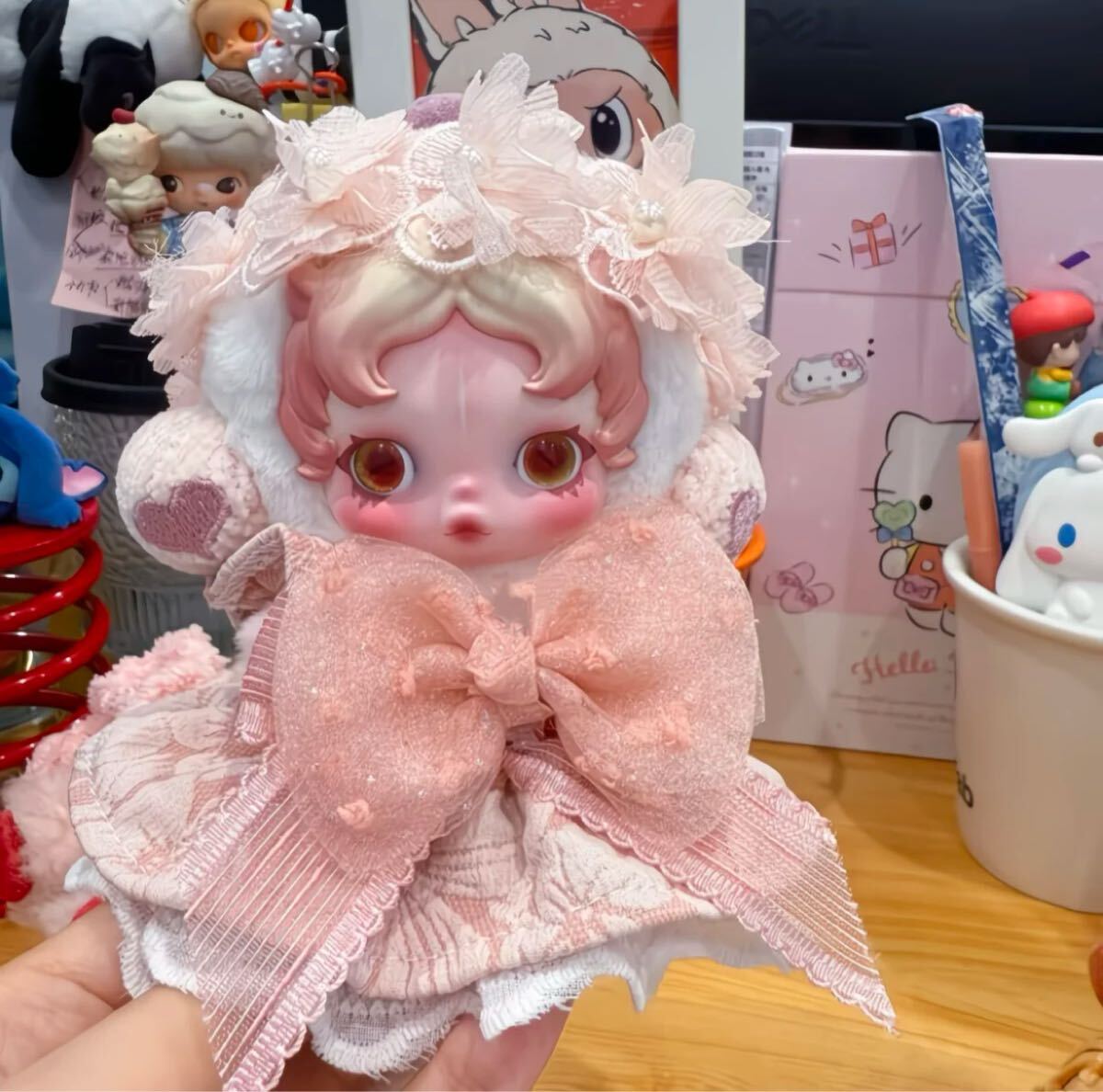 即日発送 POPMART SKULLPANDAぬいぐる 着せ替え服 髪飾り 本体なし