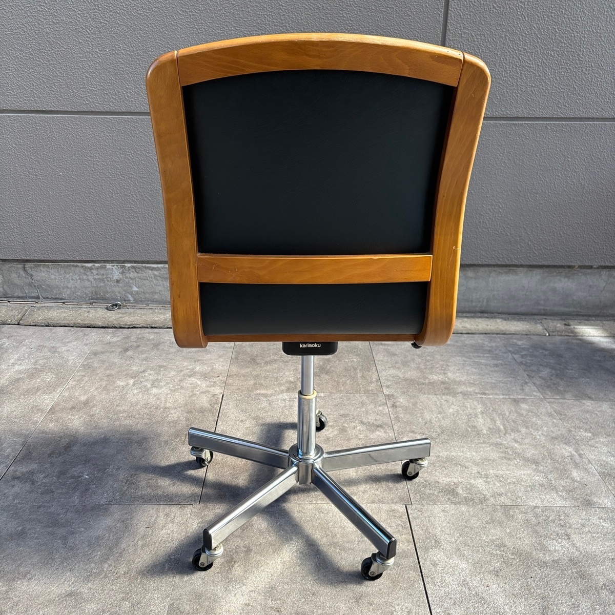 福岡T】karimoku カリモク デスクチェア キャスター付き回転椅子 昇降