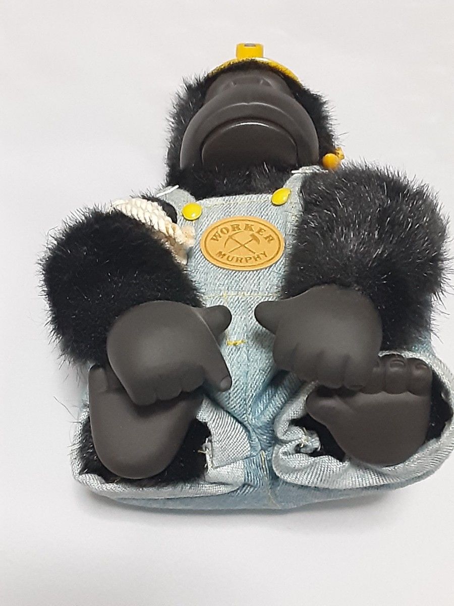 ゴリラ ぬいぐるみ デニムオーバーオール黄色ヘルメット｜Yahoo!フリマ