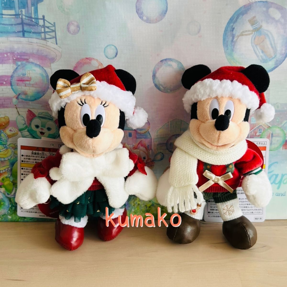 新品タグ付】ぬいぐるみバッジ ディズニー クリスマス 2025 ミッキー