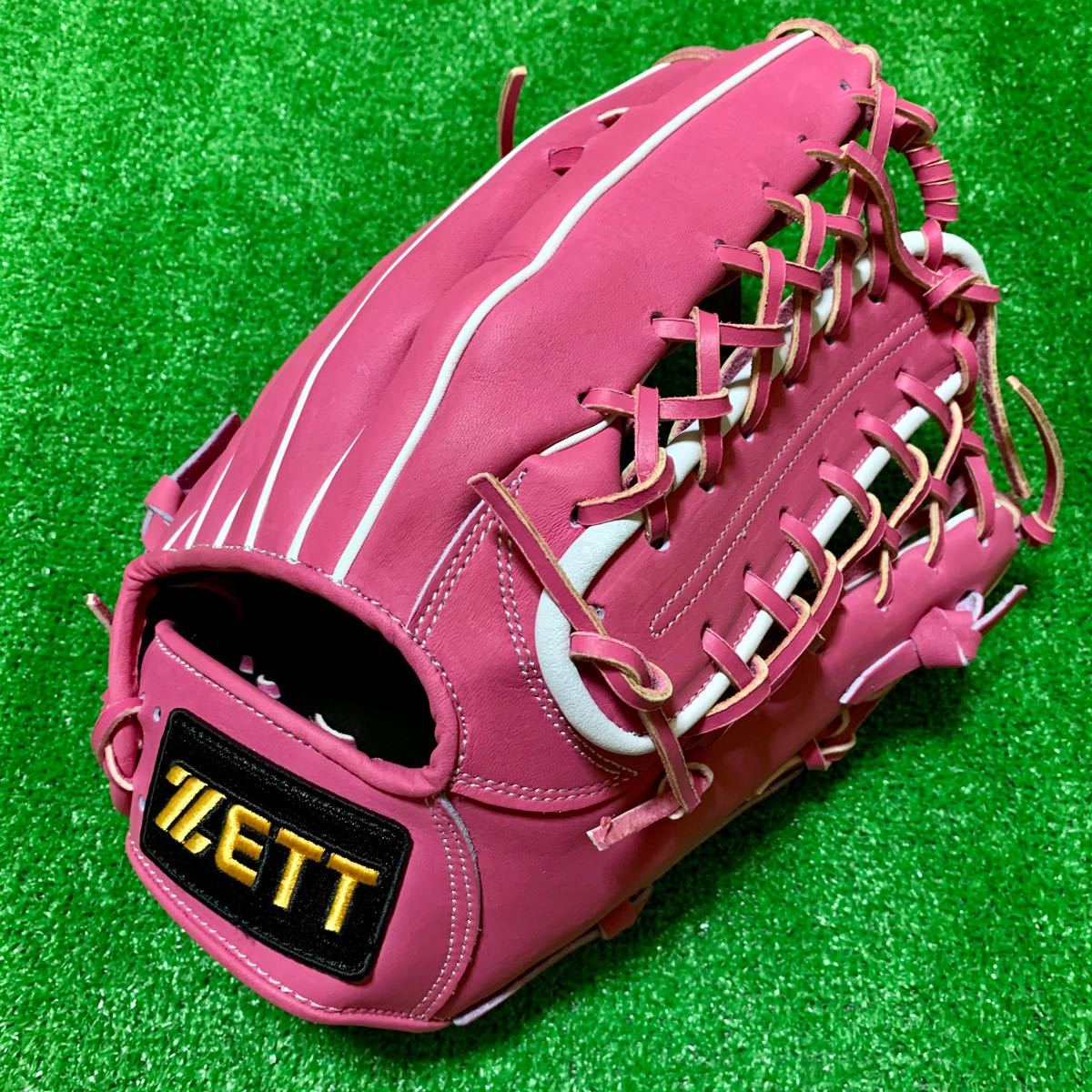新品 ZETT スペシャルオーダー 硬式用 外野手用 グローブ ピンク 台湾