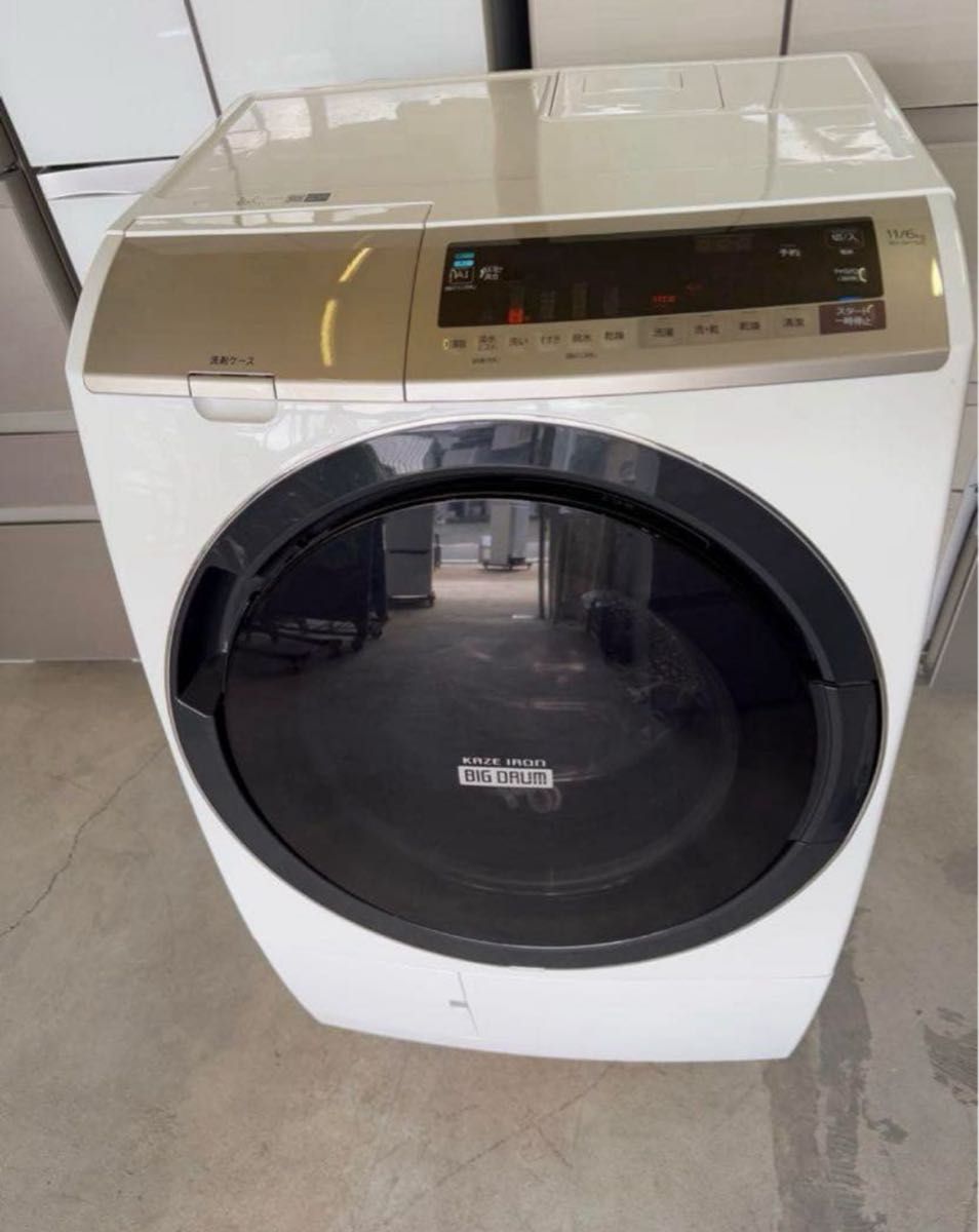 2019年式 11kg 6kg HITACHI ドラム式洗濯機 BD-SV110ER｜Yahoo!フリマ