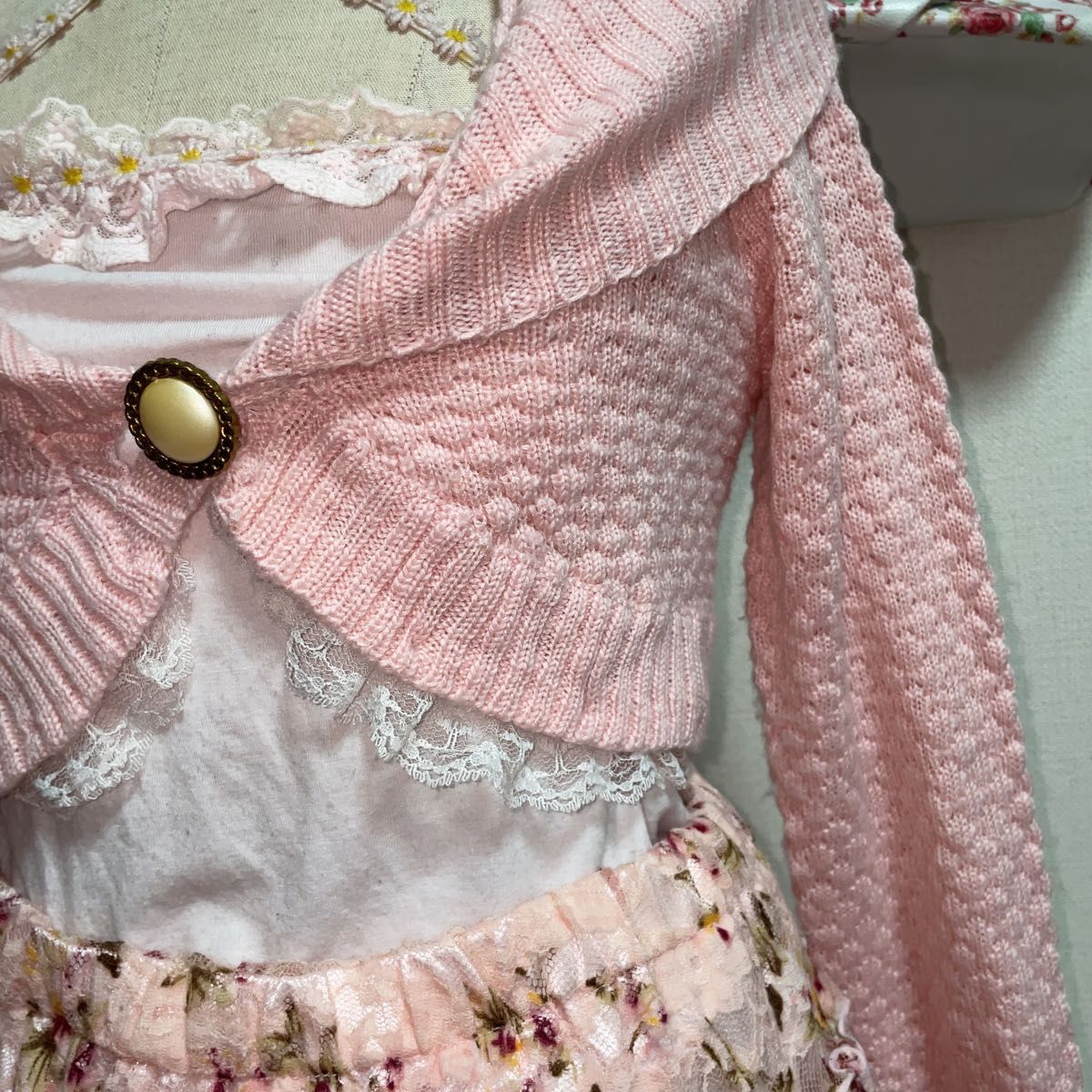 旧タグ 当時物】LIZ LISA リズリサ ボレロ ピンク レース姫ギャル 平成