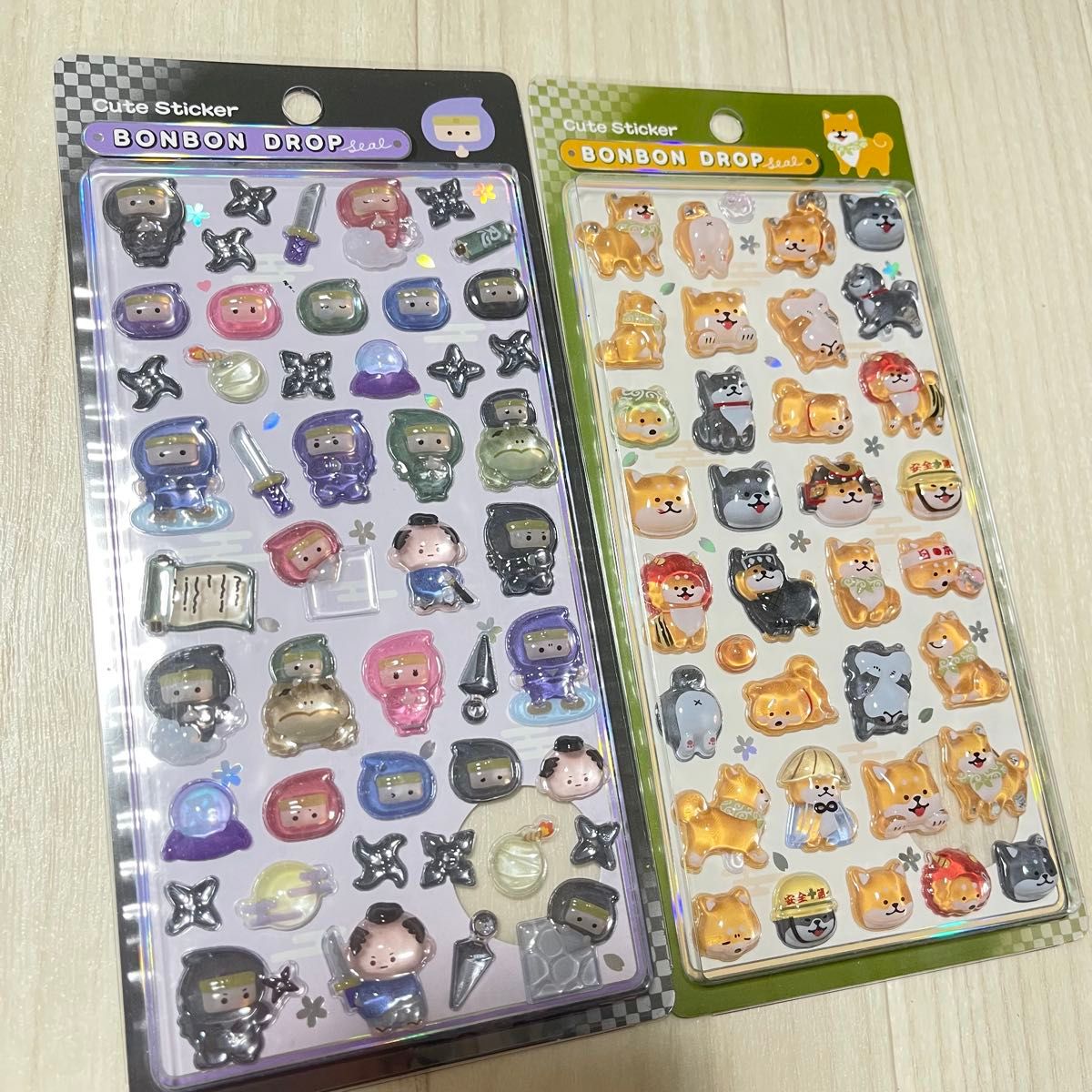 新品未使用 和柄 ボンボンドロップシール 忍者 柴犬 正規品 BONBON