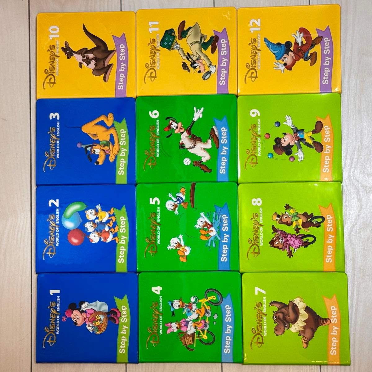 DWE ディズニー英語システム Step by Step DVD12巻 & ガイド4冊セット