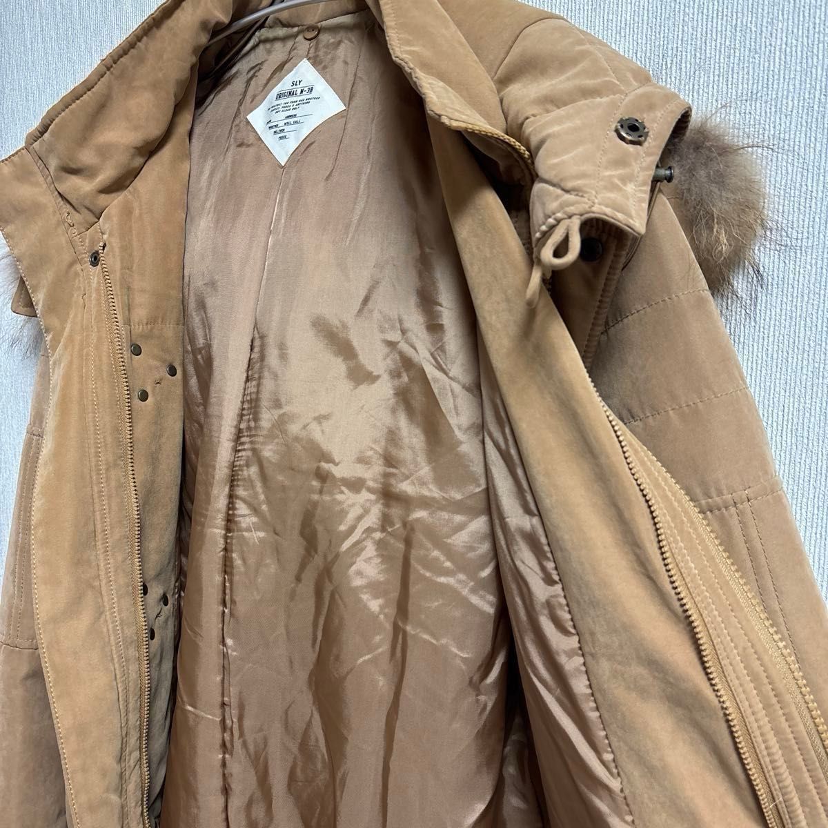 SLY スライ ミリタリー モッズ コート N-3B キャメル サイズ2 ライナー